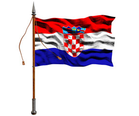 National flag  of Croatia. Background  with flag  of Croatia