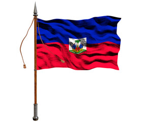 National flag  of Haiti. Background  with flag  of Haiti