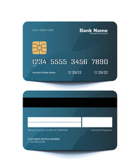 ATM Credit and Debit  Card Template