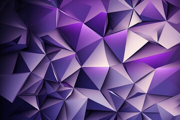 Background with a purple polygonal mosaic and creative design templates. Generative AI