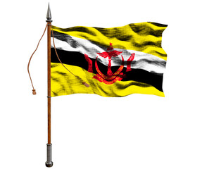 National flag of Brunei. Background  with flag  of Brunei