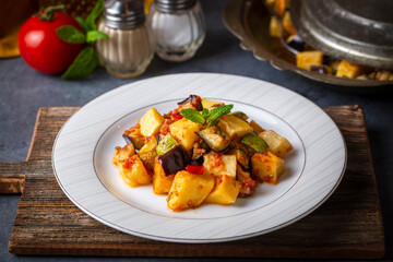 Turkish style mixed vegetable fried (Karisik Kizartma)