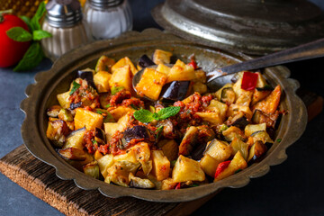 Turkish style mixed vegetable fried (Karisik Kizartma)