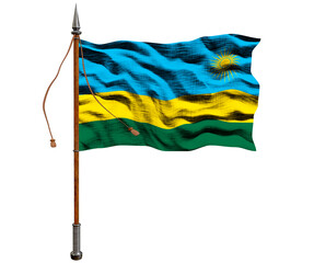National flag of Rwanda. Background  with flag of Rwanda.