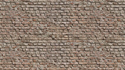 Background of old orange and brown vintage brick wall texture industrial