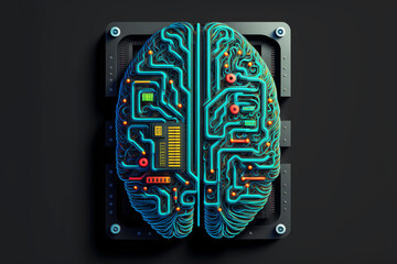Conceptual computer chipsets recognizing the focus on design for AI functions which is a huge growth area in the information technology area. Conceptual art developed with generative ai. 