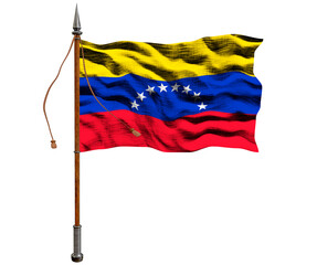 National flag of Venezuela. Background  with flag of Venezuela.