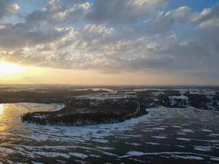 Sky over Frozen Lake