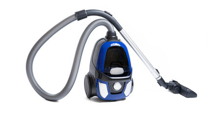 blue Vacuum Cleaner isolated on white background