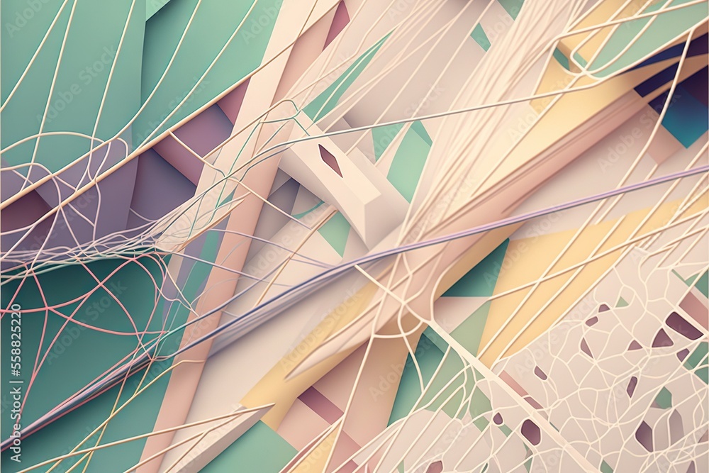 Poster a close up of a colorful wall with a clock on it's side and wires in the middle of it and a clock on