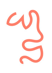 Obraz premium Colourful Squiggly Lines Design
