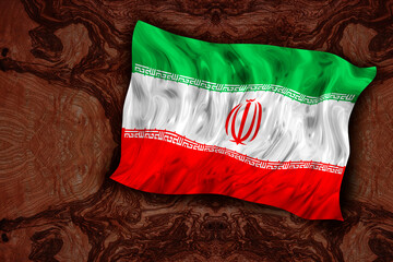 National flag  of Iran. Background  with flag  of Iran