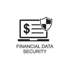 financial data security icon , safety icon