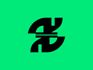 Creative cryptocurrency  logo and dollar symbol concept also letter s logo mark
