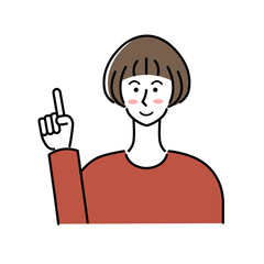 女性　人差し指　アドバイス