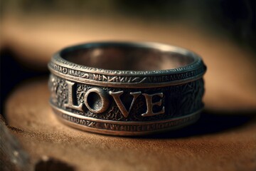 Love Ring: Word Art on Jewelry by Generative AI