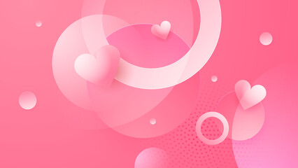 Abstract pink gradient valentine background