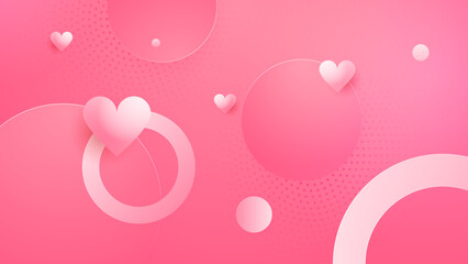 Abstract pink gradient valentine background