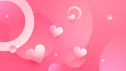 Abstract pink gradient valentine background