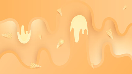 Abstract soft orange and yellow gradient 3d background. Vector illustration abstract graphic design banner pattern presentation background wallpaper web template.