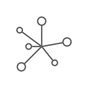 NETWORK Fintech startup icon with black outline style
