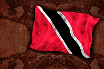 National flag of Trinidad and Tobago. Background  with flag of Trinidad and Tobago.