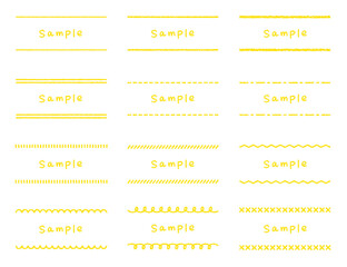 クレヨン素材のいろいろなフレームセット