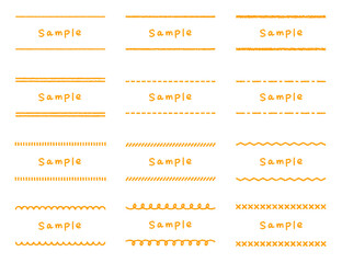クレヨン素材のいろいろなフレームセット