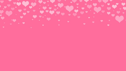 love falling with pink background for valentine day card