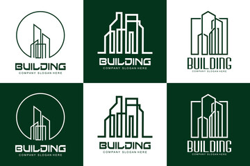 Home Design Logo, Building Logo, Property And Construction Company Icon
