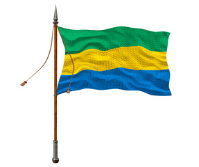 National flag of Gabon. Background  with flag  of Gabon