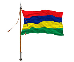 National flag of Mauritius. Background  with flag of Mauritius.