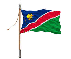 National flag of Namibia. Background  with flag of Namibia.