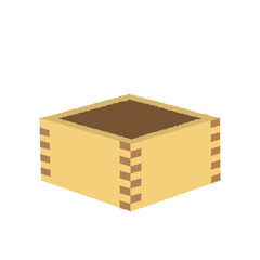 木のマスのイラスト素材