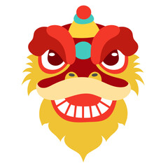 Fototapeta premium Lion Dance flat icon