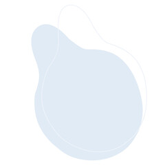 Abstract shape Blue blob and line art.	