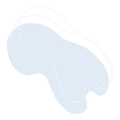 Abstract shape Blue blob and line art.	