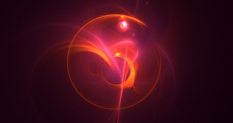 3D rendering abstract multicolor fractal light background