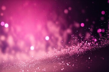 Fototapeta na wymiar Pink abstract bokeh background, festive sparkles and blurs, glamorous bokeh background. AI