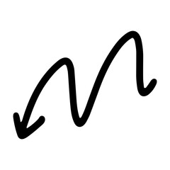 arrow hand drawn png. Vector illustration