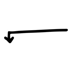 Fototapeta premium arrow hand drawn png. Vector illustration