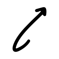 arrow hand drawn png. Vector illustration