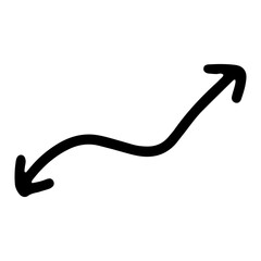 arrow hand drawn png. Vector illustration