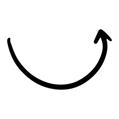 arrow hand drawn png. Vector illustration