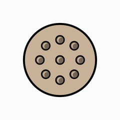 Biscuit Icon. Snack, Meal Symbol.   