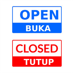 Open Close Shop Door Sign 