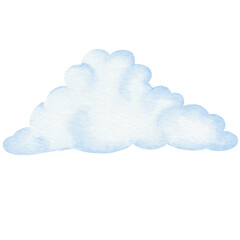 Watercolor Blue cloud.	

