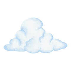 Watercolor Blue cloud.	

