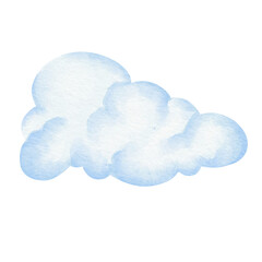 Watercolor Blue cloud.	

