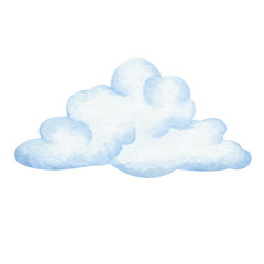 Watercolor Blue cloud.	

